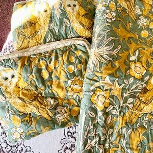 Nature-Inspired Owl Quilt Set vintage Willow And Sage